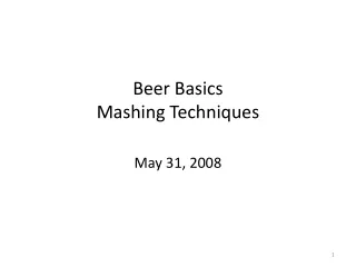 Beer Basics Mashing Techniques