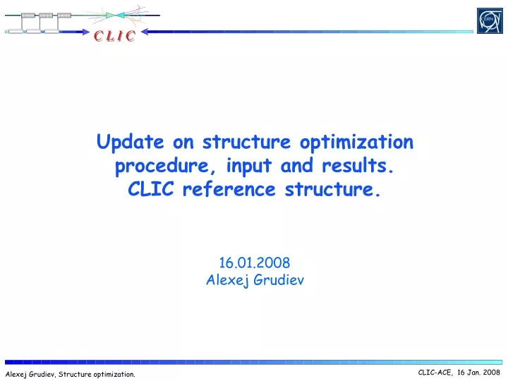 update on structure optimization procedure input