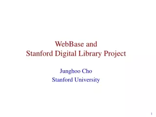 WebBase and  Stanford Digital Library Project
