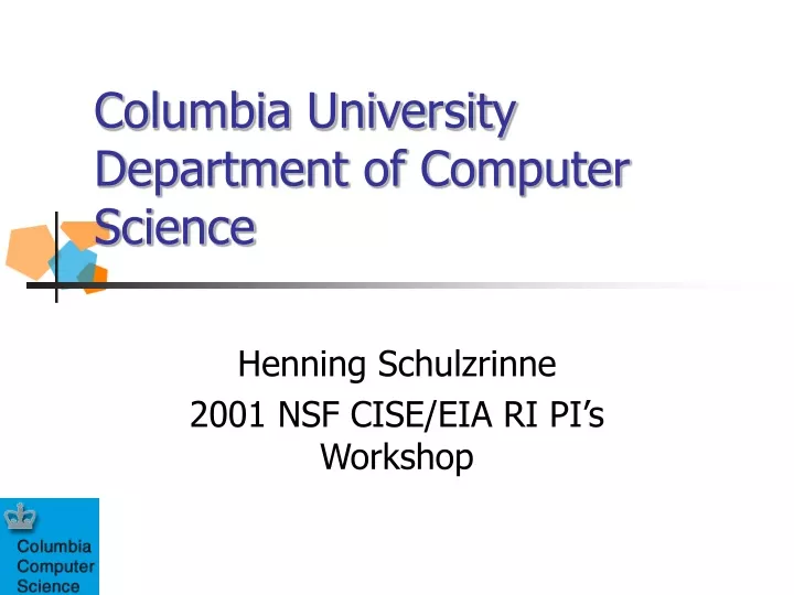 columbia university department of computer science