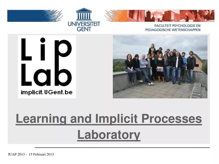 learning and implicit processes laboratory