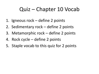 Quiz – Chapter 10 Vocab