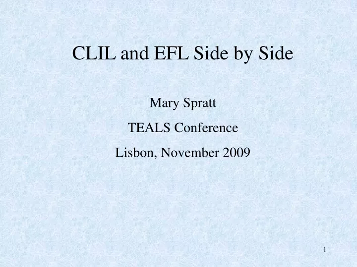 clil and efl side by side mary spratt teals
