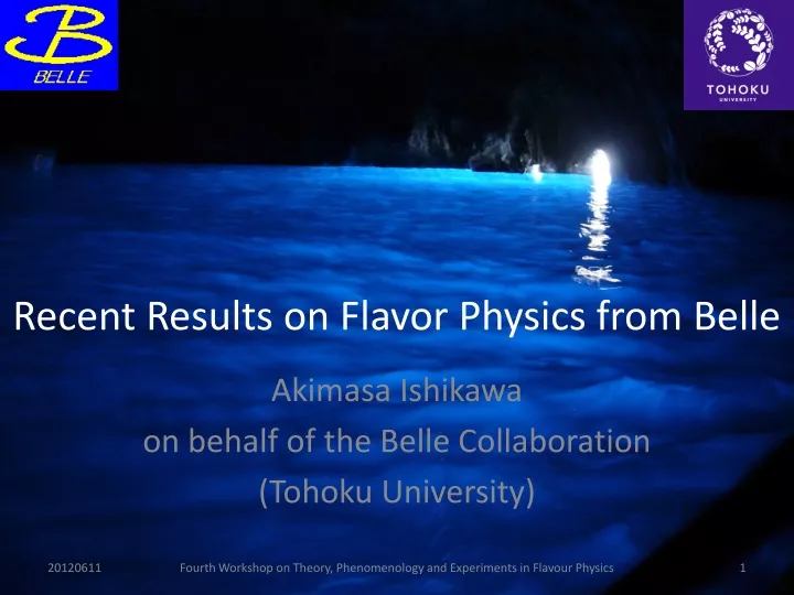 recent results on flavor physics from belle