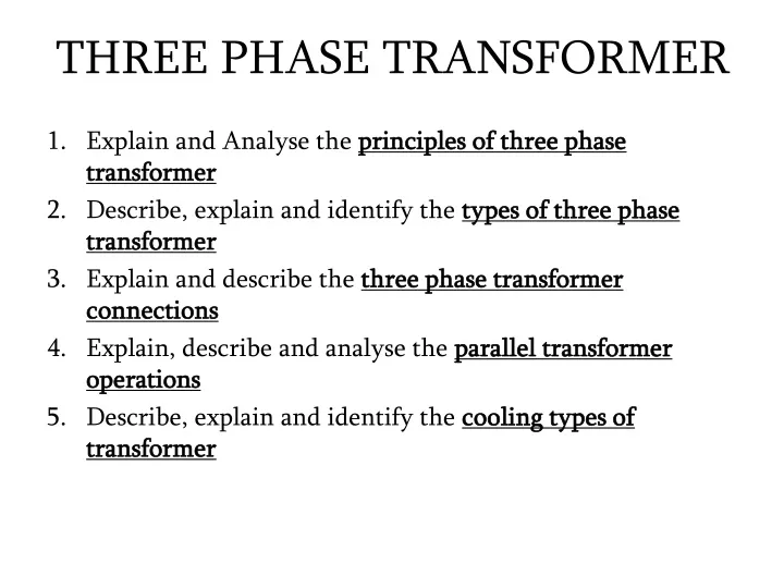 three phase transformer