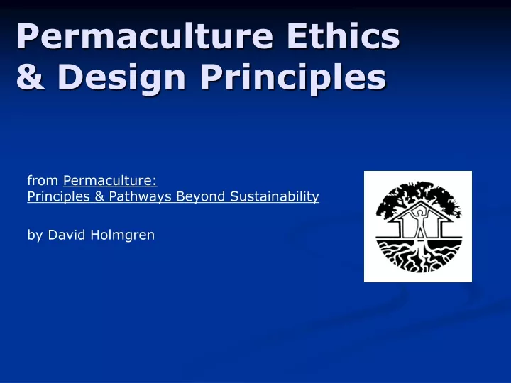 permaculture ethics design principles