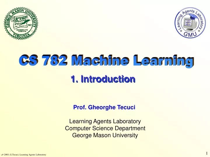cs 782 machine learning