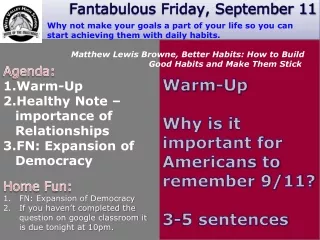 Fantabulous Friday, September 11