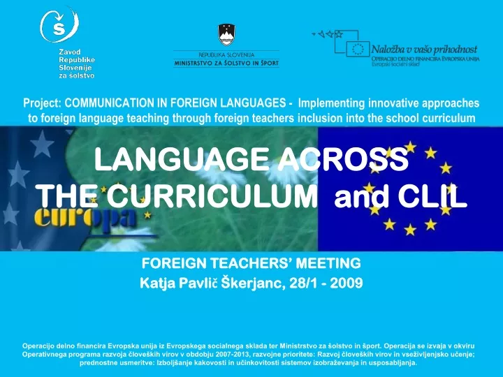 foreign teachers meeting katja pavli kerjanc 28 1 2009