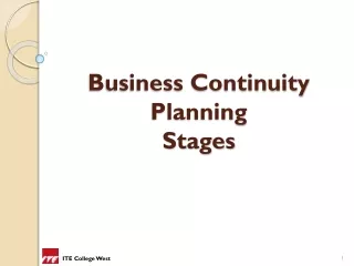 Business Continuity  Planning  Stages