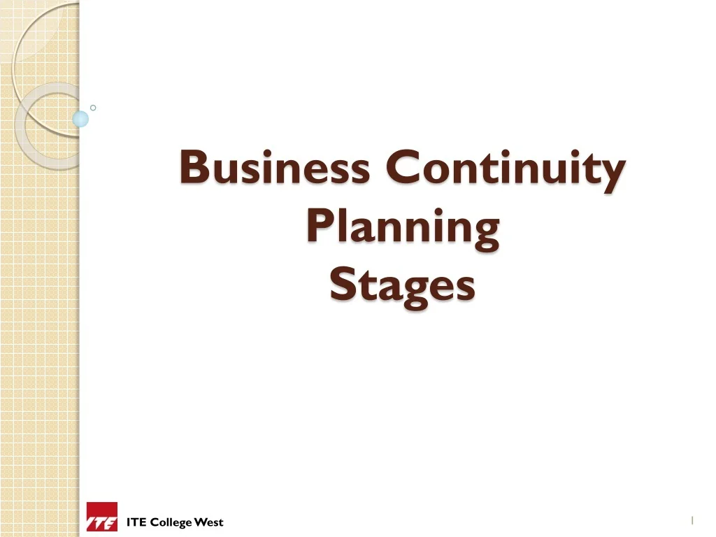 PPT - Business Continuity Planning Stages PowerPoint Presentation, free ...