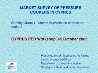 MARKET SURVEY OF PRESSURE COOKERS IN CYPRUS