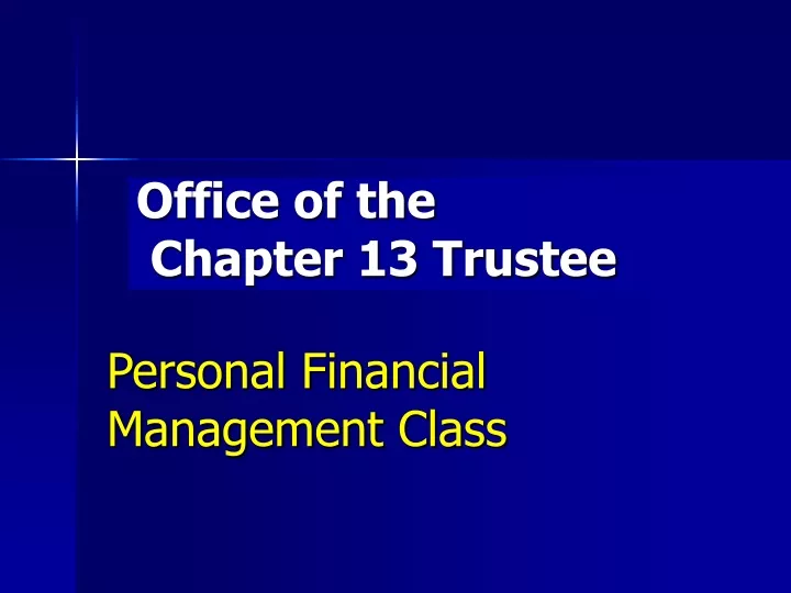 office of the chapter 13 trustee