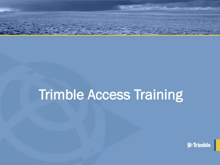 trimble access training