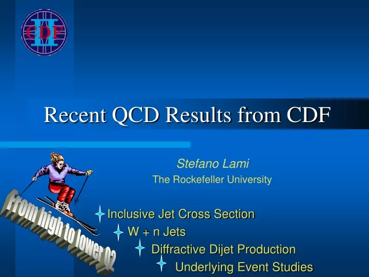 recent qcd results from cdf