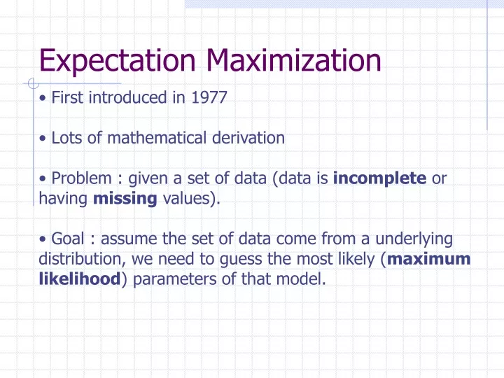 expectation maximization