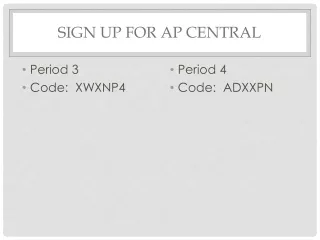 Sign up for AP Central