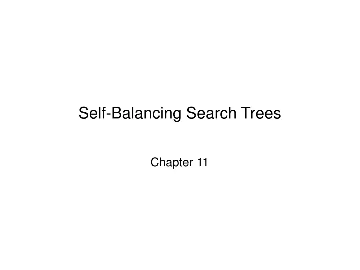 self balancing search trees
