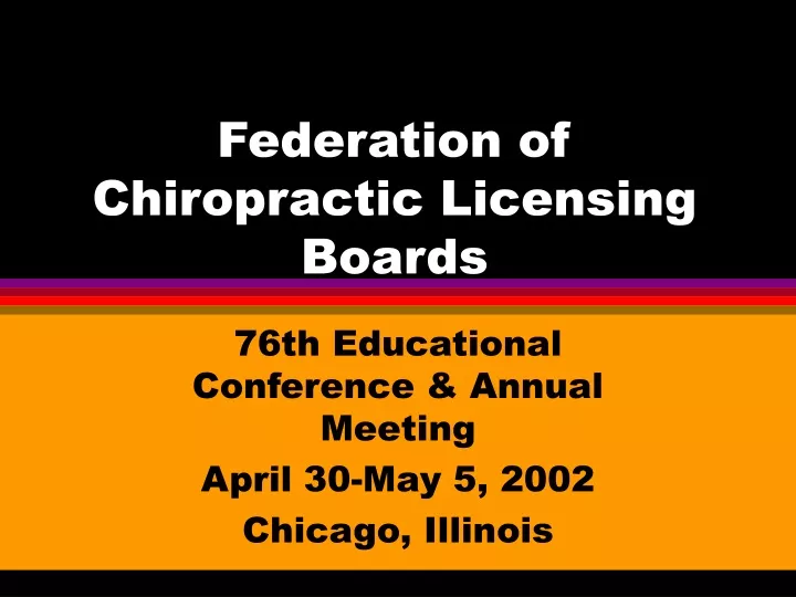 federation of chiropractic licensing boards