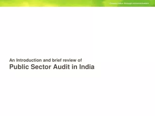 An Introduction and brief review of  Public Sector Audit in India