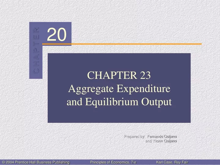 chapter 23 aggregate expenditure and equilibrium output