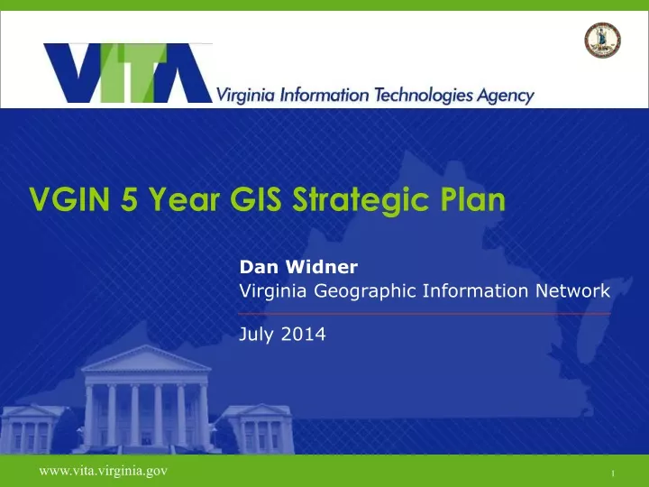 vgin 5 year gis strategic plan