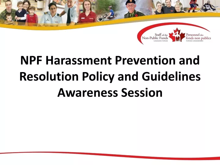 npf harassment prevention and resolution policy and guidelines awareness session