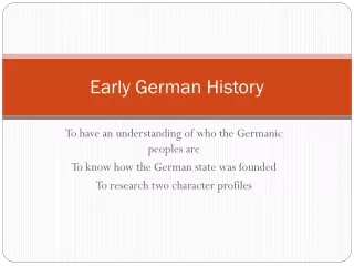 Early German History