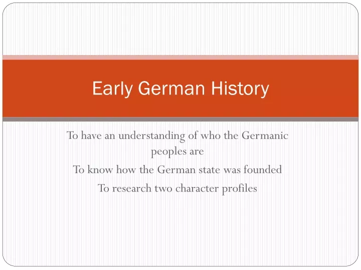 early german history