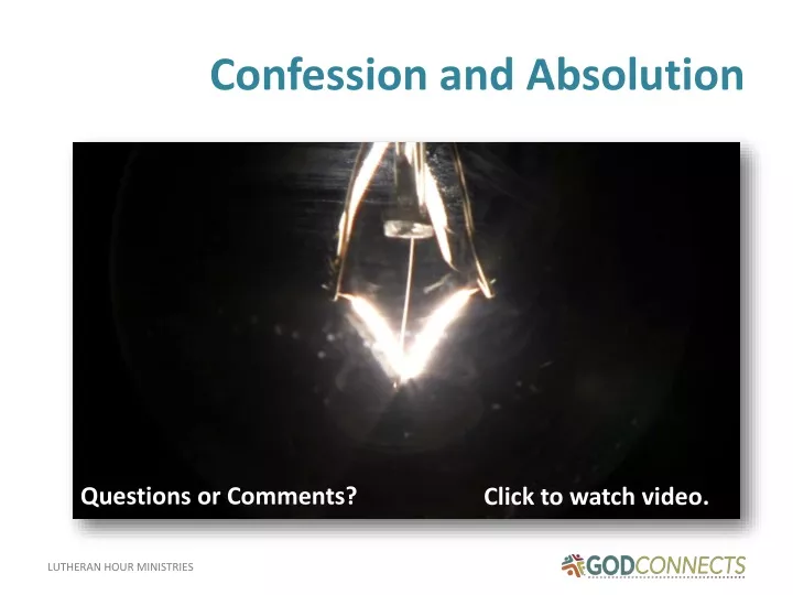 confession and absolution