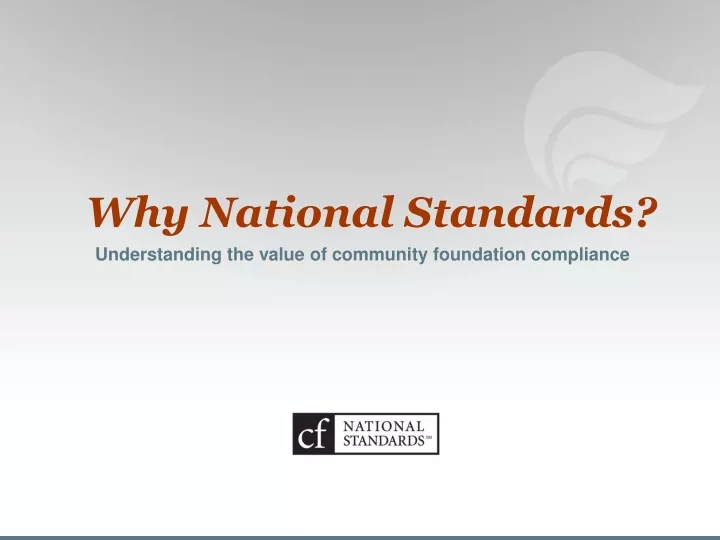 why national standards