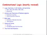 Combinational Logic (mostly review!) - slide 1