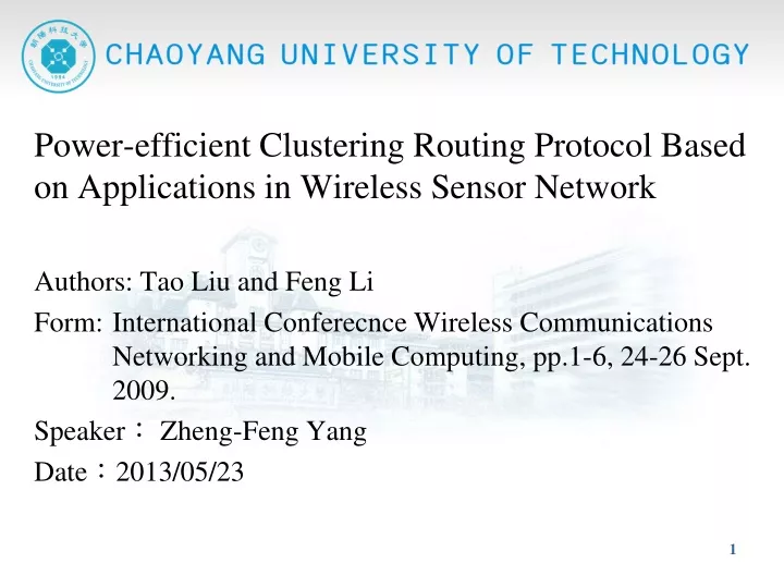 power efficient clustering routing protocol based