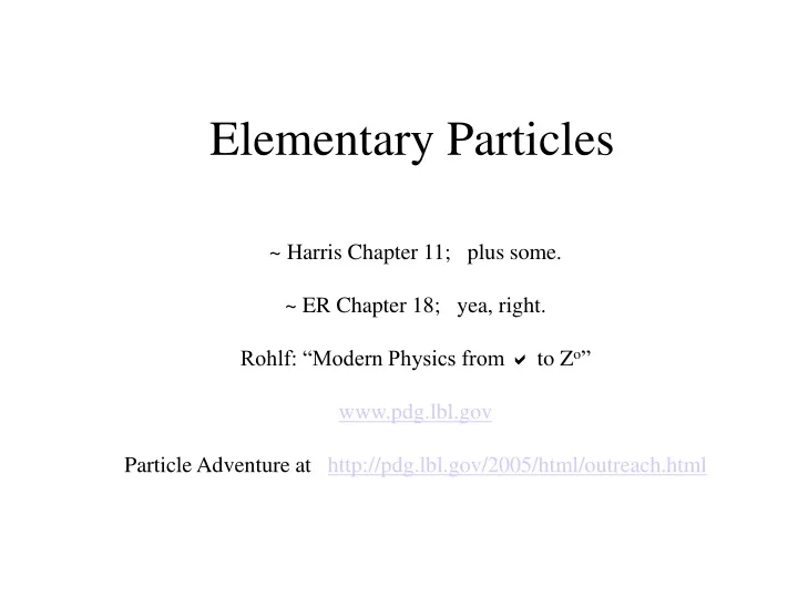 elementary particles