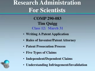 Research Administration For Scientists