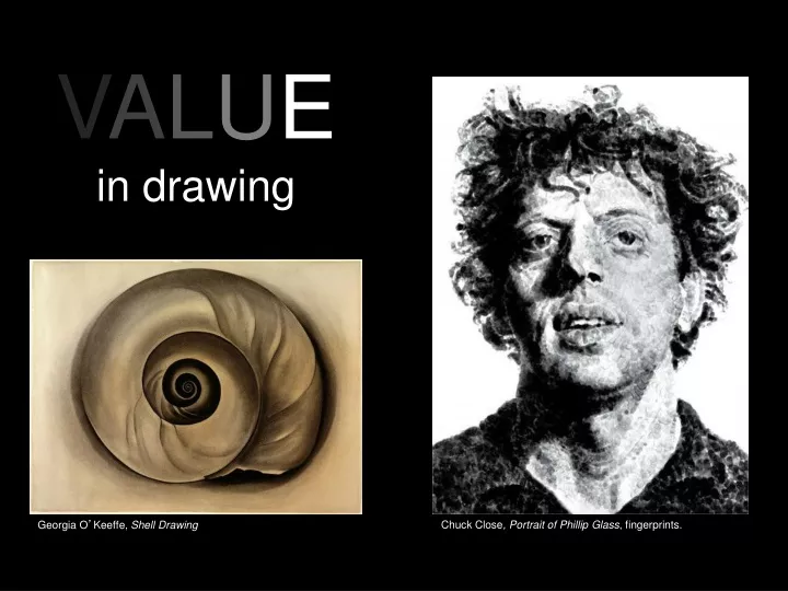 v a l u e in drawing