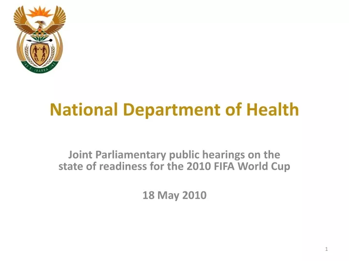 national department of health