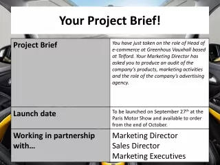 Your Project Brief!