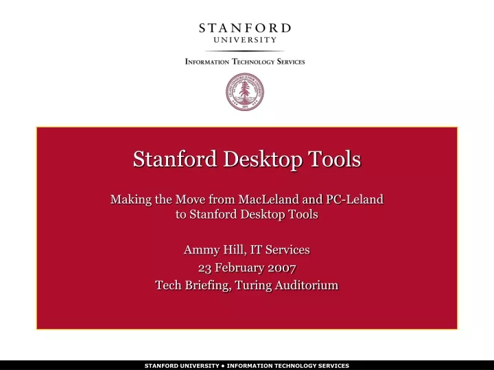 stanford desktop tools