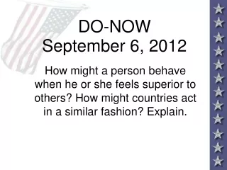 DO-NOW September 6, 2012
