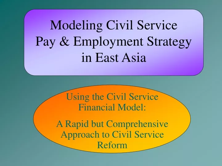 modeling civil service pay employment strategy