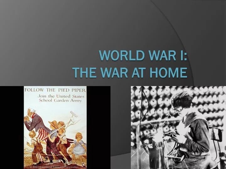 world war i the war at home