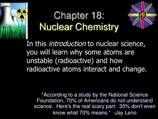 Chapter 18: Nuclear Chemistry