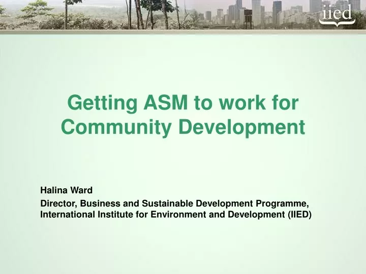 getting asm to work for community development