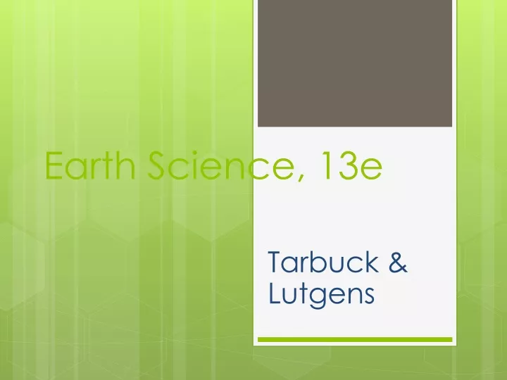 earth science 13e