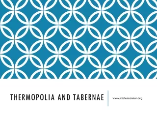 Thermopolia  and  Tabernae