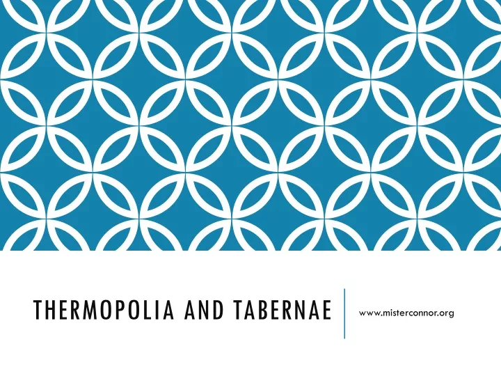 thermopolia and tabernae