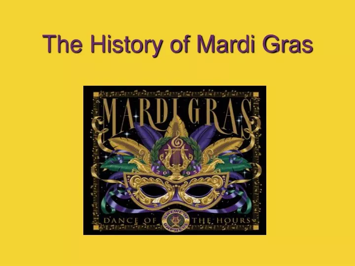 the history of mardi gras
