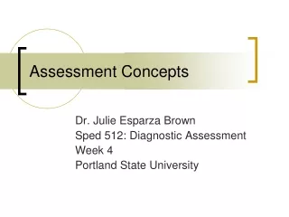 Assessment Concepts