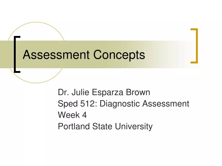 assessment concepts